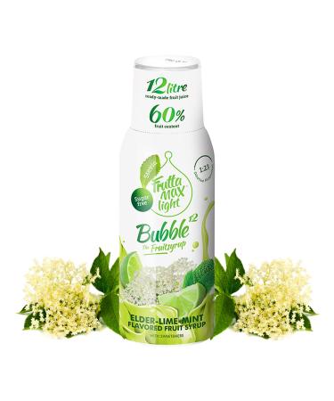 Light Holunder-Lime-Mint Fitness syrup from Fruttamax beverage syrup |Sugar -free |60% fruit content with stevia |500ml elderberry lime and light mint