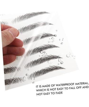 Housoutil 10 Sheets Imitation Eco Eyebrow Sticker Stickers Natural Sticker False Eyebrows Cosmetics Make up 3d 21.5X14cm Black - Buy Online on GoSupps.com