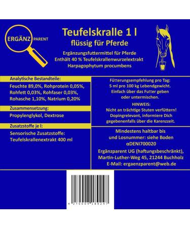 Parent Devil's Crab Liquid Horse Liquid PET Bottle with Measuring Cap 1 L - Buy Online on GoSupps.com