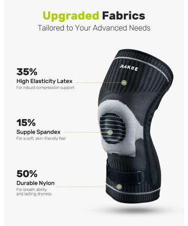 Buy Knee Compression Sleeve with Patella Gel Pad - Adjustable Non-Slip Knee Brace for Men & Women | XL Joint Pain Relief for Arthritis & Meniscus Tear | Perfect for Running & Workout - Buy Online on GoSupps.com