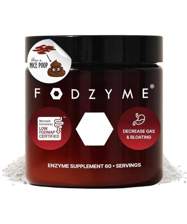 FODZYME 60 Dose Home Kit - Effective Relief from Bloating Gassiness Constipation Diarrhea Abdominal Pain - Digestive Enzymes for Onion Garlic Bread Beans Legumes Dairy 60-DOSE HOME KIT