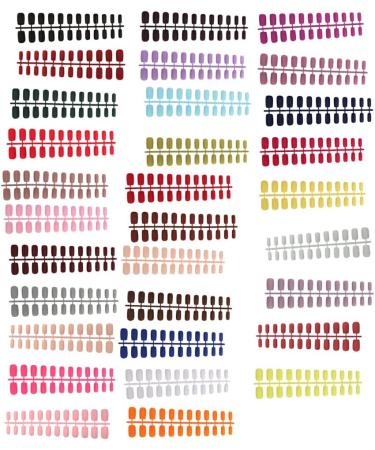 dijiusidy 1 Set Glue on Nails Medium Length Files Square Style Press on Solid Color Wraps Artificial Beauty Tool DIY Decorations 2 - Buy Online on GoSupps.com