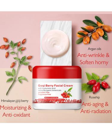 Goji Berry Facial Cream 100g Anti-Aging Antioxidant Face Moisturizer Revitalizing Anti Wrinkle Cream Face Moisturizer Revitalizing Facial Cream - Buy Online on GoSupps.com