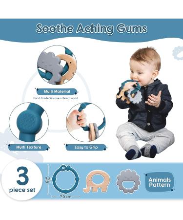 Buy Tyry.hu Blue Elephant Silicone Baby Bite Ring - BPA-Free Teething Bracelet & Cooling Chew Toy for Newborns - Buy Online on GoSupps.com