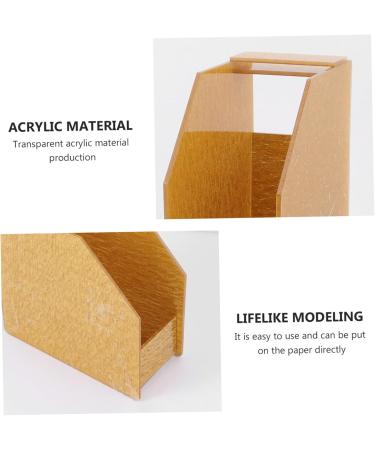 Ipetboom Nail Paper Holder Manicure Paper Holder Nail Art Stand Kitchen Napkin Holder Nail Art Paper Container Napkin Dispenser Diy Nail Decals Container Water Modeling Acrylic 12x5.5CM Golden - Buy Online on GoSupps.com