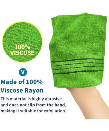 Korean Exfoliating Bath Washcloth Green 5pcs | Shower Glove for Removing Dead Skin Cells | Reusable Asian Body Care Item - Buy Online on GoSupps.com