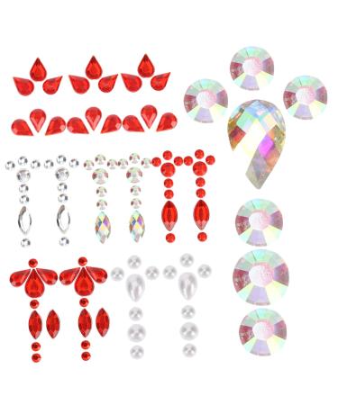 7 Sheets Jewlery Face Gems Face Diamonds Bindi for Women Face Jewels for Makeup Face Stickers Jewels Body Jewels Festival Jewelry Applique Bride Make up Photo Stickers
