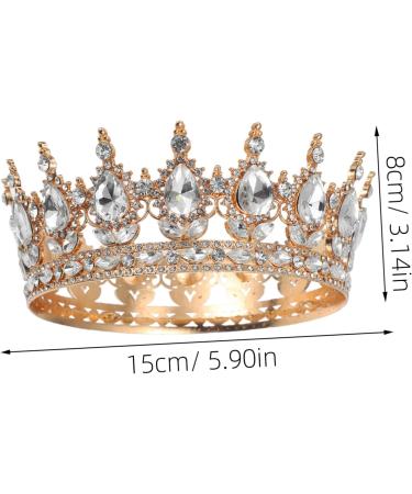 Healeved Baroque Crown Wedding Bridal Crown Headpiece Wedding Bride Crown Rhinestone Crown for Bride Wedding Rhinestone Crown Rhinestone Crown for Ladies Crown for Women Zinc Alloy - Buy Online on GoSupps.com