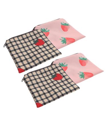 Healifty Menstrual Pad Bag 4pcs Napkin Storage Bag Cartoon Driver License Student Polyester Tampons Storage Pouch Assorted Color 1 Count (Pack of 1)