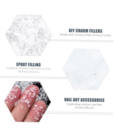Ipetboom 1 Glass Chip Nail Rhinestones Epoxy Filler Charms Glass Crushed Crystal Chips Glass Charms Metallic Crushed Glass Vintage Accessories 3d Nail Charms Irregular Nail Stickers - Buy Online on GoSupps.com