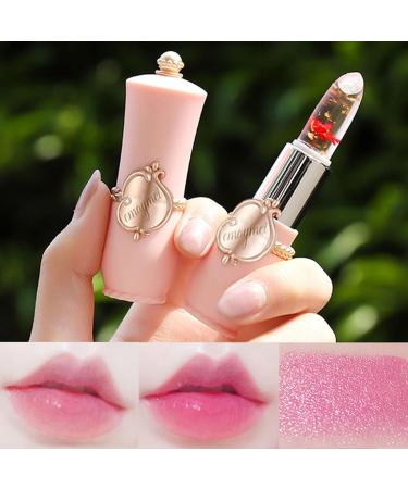 Crystal Flower Jelly Lipstick Layhou 6PCS Long Lasting Moisturizing Lip Balm Transparent Color Changing Lipstick Gift for Women Girls - Buy Online on GoSupps.com