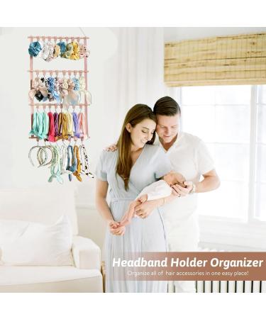 Frifer Storage for Hair Bows | Storage for Hair Bows - Storage Hanger Bow Wall Hanger Hair Clips Light Pink - Buy Online on GoSupps.com