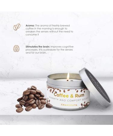 Chandelita Coffee Aroma Candle - Enhance Focus & Well-Being with Light Rum Scent - International Shipping - Buy Online on GoSupps.com