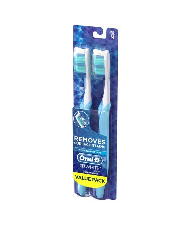 Oral-B 3D White Vivid Toothbrush Medium - 2 Pack | Enhance Your Smile - Buy Online on GoSupps.com