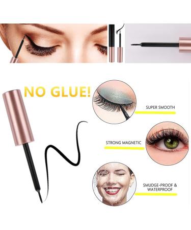 TFHAllOSTYLE Updated 3D Magnetic Eyelashes Kit with 2 Tubes of Magnetic Eyeliner Nature Look & Tweezers Eyelashes Russian Strip Lashes Natural Wispy Fluffy 3D Effect Fake Eyelashes 10 Pairs Pack - Buy Online on GoSupps.com