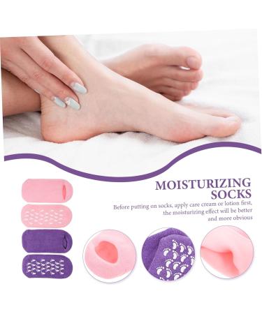 FOMIYES 2 Pairs Gel Socks Heel Socks Heel Repair Sock Foot Softening Foot Covers My Cart Items Spa Socks Moisturizing Socks Essential Oil Care Socks Lotion Vegetable Gel Repair Socks Miss 22x10x1cm - Buy Online on GoSupps.com