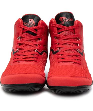 Ifrich Professional Men's Wrestling Shoes | Lightweight & Breathable Sport Sneakers 9 Red Black - Buy Online on GoSupps.com