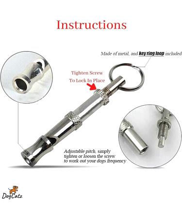 DogCatz Ultrasonic Dog Whistles x2 Adjustable Training Whistle for Recall and Stop Barking - High Pitch Frequency Trainer for Dogs & Cats - Buy Online on GoSupps.com