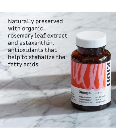 Kion Omega - Omega 3 Fatty Acid Supplements - DHA Supplements - Mini Fish Oil Softgels - Omega 3 DHA EPA Fish Oil Pills - Fish Oil 1 000 mg - 30 Servings - Buy Online on GoSupps.com