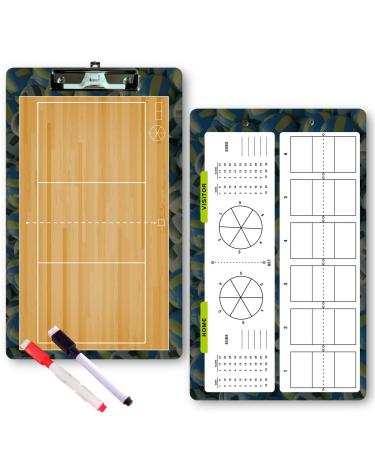Picassosky Clipboard Dry Erase for Coach,Coaches Clipboard,Clipboard for Coaches,Dry Erase Double-Sided Clipboard for Coaching Volleyball