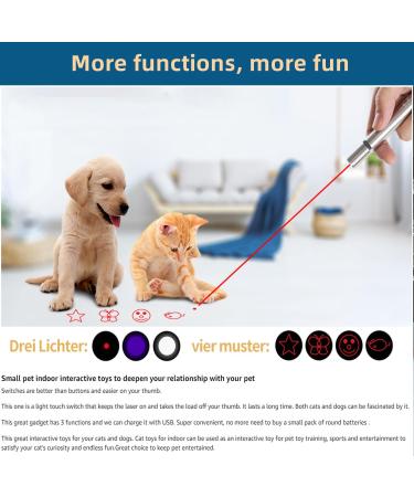 PAIDASHU Cat Toys Interactive Toys for Cats Cat Dog Red Pointer Light Toy 7 in 1 LED Cat Light Pen USB Rechargeable Pet Scratching Practice Chase Training Tool - Buy Online on GoSupps.com