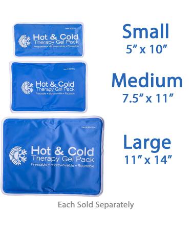 Roscoe Medical Gel Ice Pack - Reusable Cold Pack for Injuries - Shoulder, Knee, Back - 7.5 x 11 Inches - Buy Online on GoSupps.com