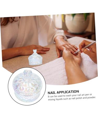 Ipetboom Nail Tools 1pc Nail Art Crystal Cup Nail Glass Crystal Cup Crystal Dappen Dish with Lid Glass Dappen Dish Nail Art Glass Cup Para U as Clear Glass Danpen Dish Pen Wash Cup Liquid 8x8cm Assorted Color - Buy Online on GoSupps.com