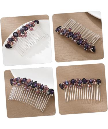 DOITOOL wedding hair crown pearl bride comb bridal hair comb wild diamond European and American water bottle lid seal colored diamond wedding hair side comb vintage hair - Buy Online on GoSupps.com