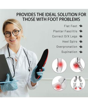 RooRuns Plantar Fasciitis Insoles for High Arch Support | XL Orthotics for Flat Feet | Pain Relief for Men & Women - Perfect for Running & Heavy Duty Work - Buy Online on GoSupps.com