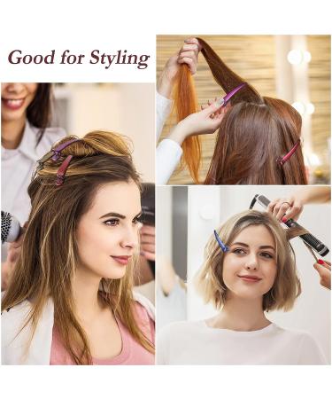 Sublaga Non-Slip Colorful Plastic Duckbill Hair Clips - 12 Pcs for Styling Women, Baby Kids, and Girls - 3.5 Inches (Frosted Color) - Buy Online on GoSupps.com