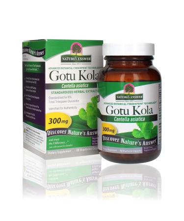 Nature's Answer Gotu Kola Healthy Immune Support 330 mg 60 Vegetarian Capsules