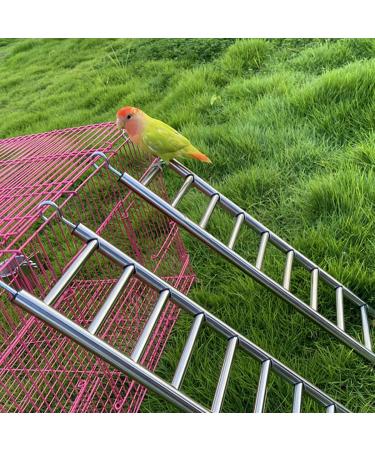 Stainless Steel Parrot Stand Ladder Smooth Nonskid Metal Supply Small Rustproof Cockatiel Conure Budgie Finch Ladder - Buy Online on GoSupps.com