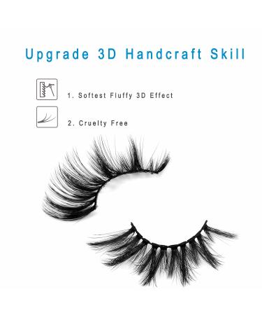 6-Pair 25mm Wispy Volume False Eyelashes Set - Miss Kiss QUEEN | Natural Look Fake Mink Lashes for Women - Soft, Lightweight, and Reusable - Buy Online on GoSupps.com