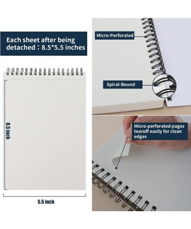 5.5 x 8.5 Sketchbook Set - Top Spiral Bound 100-Sheets (2 Packs, 68lb/100gsm), Acid-Free Art Paper for Drawing, Painting, Writing - Ideal for Beginners and Artists - Buy Online on GoSupps.com
