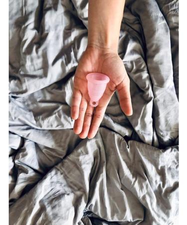 Selenacare Menstrual Cup Premium - Washable Medical Silicone Period Cup with Cotton Bag & Cleaning Container - Size S (21ml) - Pink - 1 Piece - Buy Online on GoSupps.com