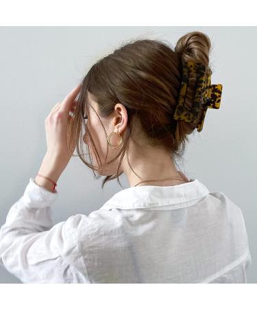 Large Tortoise Hair Claw Clips for Thick Hair - 2 Pack Acrylic Celluloid French Butterfly Jaw Clips for Strong Hold - Ideal for Women and Girls - Buy Online on GoSupps.com