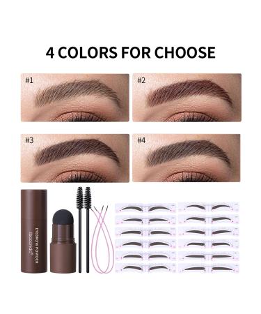 Shop Eyebrow Stamp Stencil Kit | 12 Reusable Stencils & Waterproof Powder - Long-Lasting Natural Brown Shade - Buy Online on GoSupps.com