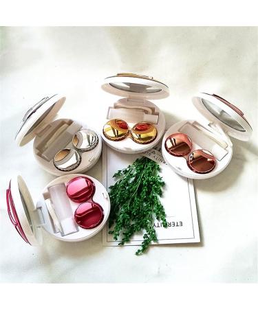 Nfegsiya Rose Red Contact Lens Case Kit - Round Mirror Housing & Eye Care Container for Travel - Buy Online on GoSupps.com