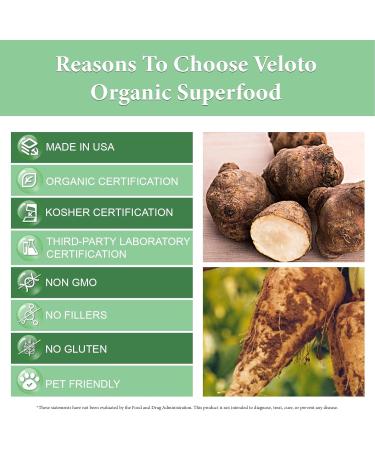 VELOTO Organic Inulin Powder Pure Inulin Prebiotic Natural Soluble Fibers Sweetener Unflavored & Unsweetened Plant Powder for Smoothie Gluten Free Vegan 2.2 lbs - Buy Online on GoSupps.com