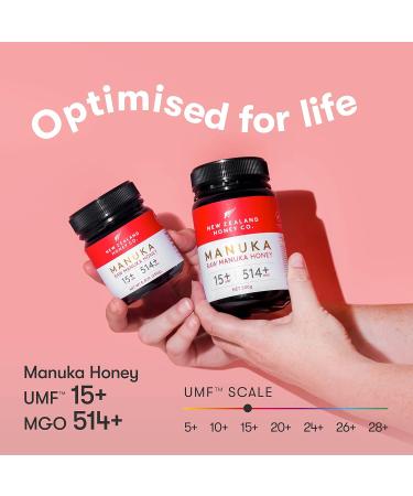 New Zealand Honey Co. Manuka Honey MGO 514+ | Raw & Active | 500g & Certified Methylglyoxal | International Shipping - Buy Online on GoSupps.com