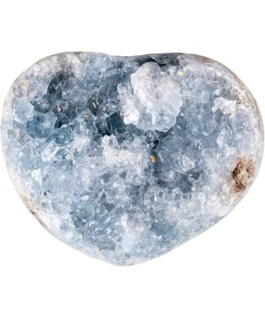 Buy Nupuyai Natural Celestite Crystal Druse Rodstein - Irregular Cluster for Reiki Healing & Home Decoration - Large Celestite Crystal Piece - Buy Online on GoSupps.com
