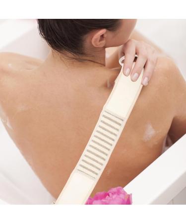Baluue Exfoliating Wash Cloth Exfoliating Washcloth Towel with Handles Back Cleaner Wash Strap Back Scrubber Washer for Shower Bath - Buy Online on GoSupps.com