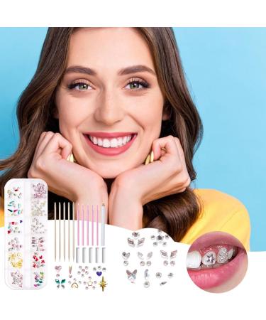 Bvizyelck Zahn-Edelstein Set - Tooth Jewelry Ornament for Teenagers | Removable Crystal Tooth Decorations - Buy Online on GoSupps.com