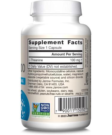 Jarrow Formulas Theanine 100 - 100 mg, 60 Veggie Caps | Calm & Focus Supplement - Buy Online on GoSupps.com
