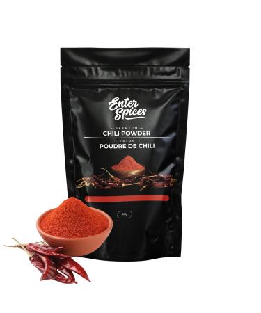 Enter Spice Chili Powder 300g(10.5oz) 100% Natural & Vegan With No Color or Preservatives Ideal for Cooking and Adding a kick to Dishes Perfect for BBQ Seasoning in a Resealable Ziplock Pouch Chilli Powder (300 gram)