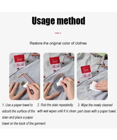 Stain Removal Wet Wipes Clothes Stain Removal Wipes Stain Remover Wet Wipes Portable Emergency Individual Wrapped Stain Remover Wipes for Laundry 20PCS/Pack (1PC-B) - Buy Online on GoSupps.com