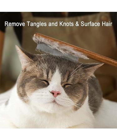 Stainless Steel Pet Comb Pet Combs With Wooden Handle Pet Grooming Comb Skin Friendly Comb Anti-Tangle Comb Removes Knots And Tangles Solid Wood Comb For Removing Floating Hair And Fleas - Buy Online on GoSupps.com