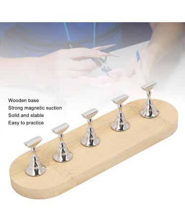 Kuuleyn Nail Display Stand Magnetic Practice Nail Stand Set DIY Log Press On Fixation Magnetic Fake Nail Holder for Beginner Manicure - Buy Online on GoSupps.com