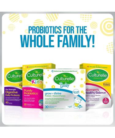 Culturelle Probiotics Baby Grow + Thrive Probiotics + Vitamin D Packets 12-24 Months Unflavored 30 Single Serve Packets - Buy Online on GoSupps.com
