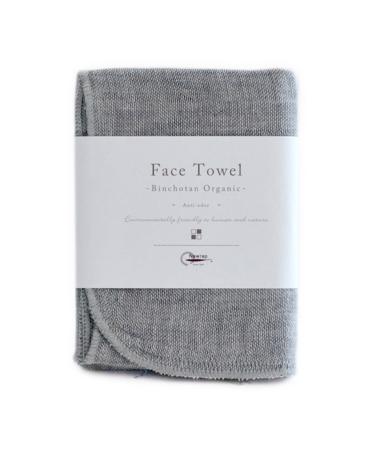 IPPINKA Nawrap Organic Binchotan Face Towel  Naturally Anti-Odor  Gray/Ivory